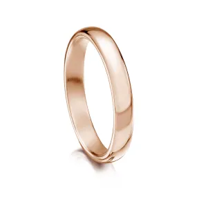 Traditional 3mm Wedding Ring in 9ct Rose Gold